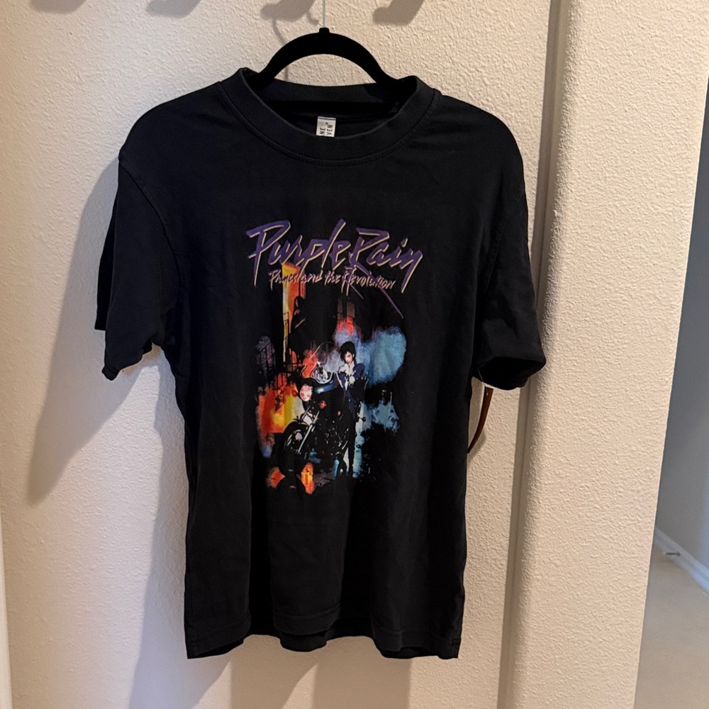 Purple Rain Graphic T-Shirt - Black